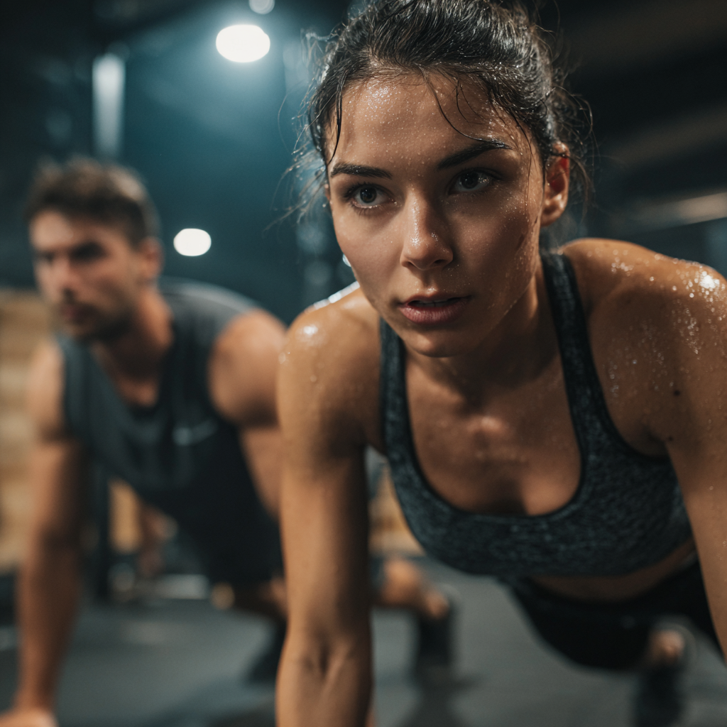 Group of Slovak adults in their 30s and 40s participating in a mobility training session, all smiling and engaged